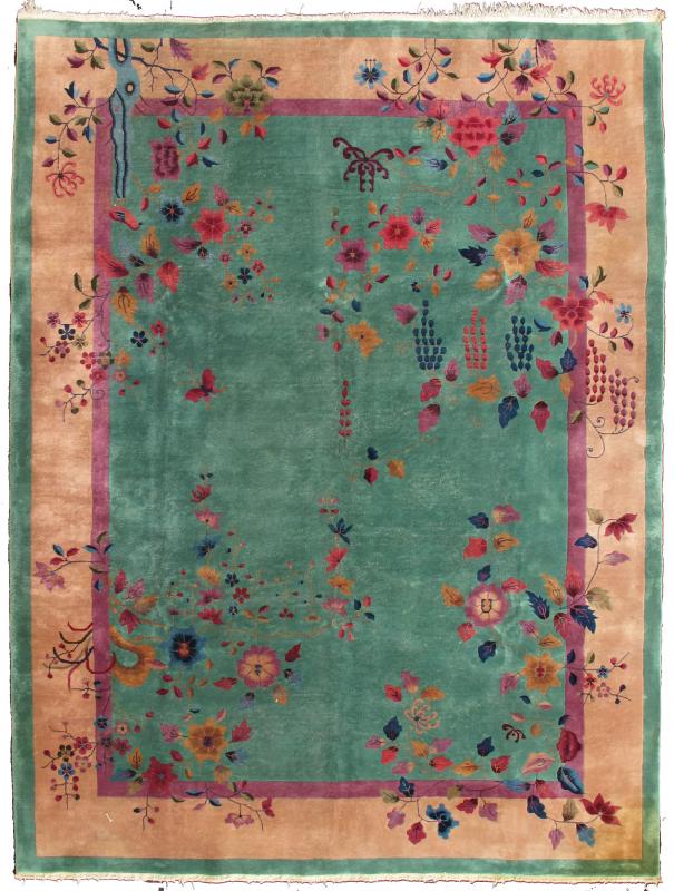 Antique Art Deco Rug L110901 Art Deco 8'10" x 11'0" Wool Art